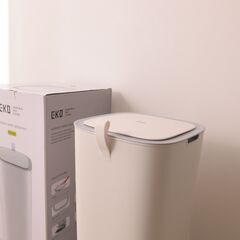 【未使用】EKO MORANDI スマートセンサービン 30L ホワイト 自動開閉ゴミ箱 EK6288の画像