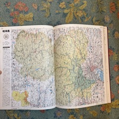 地図帳、学習教材、テキスト、地図の画像