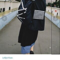 新品【LeSportsac×ZUCCa】LOUVER TAPE SACOCHE　ズッカ ネイビー×ホワイトー 　サコッシュの画像