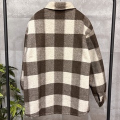 UNIQLO オーバーシャツジャケット　M ブラウン　ユニセックス　厚手　秋冬の画像