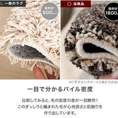LOWYA ロウヤ カーペット ラグマット 絨毯 じゅうたん ラグ マット 200×250cm 約 3畳 L ボーダーA ライトブラウン/ベージュの画像