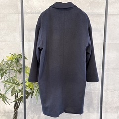 GU ウールブレンドオーバーサイズコート　M ネイビー　ジャケット　レディースの画像