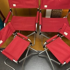 スノーピークバンブーテーブル、チェアー４脚　セットの画像