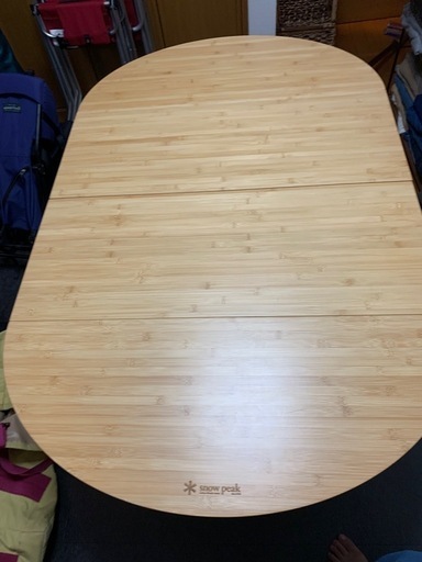 スノーピークバンブーテーブル、チェアー４脚　セット