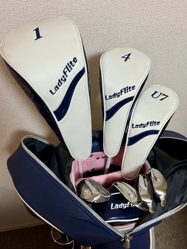 【美品】ゴルフ レディース| Lady Flite 8本セット+キャディーバッグ