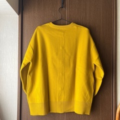 GU オーバーサイズカーディガン(イエロー) XLサイズの画像
