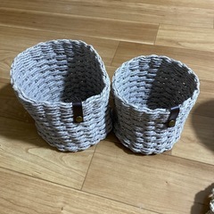 植木の麻ロープカゴセットの画像