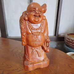 布袋様　木彫り　難有り　昭和レトロ