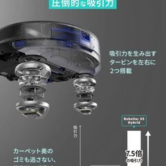 ロボット掃除機 水拭き両用 Eufy RoboVac X8 Hybrid の画像