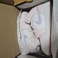 新品未使用！ 海外限定 NIKE AIR JORDAN 1 MID GS "PINK WASH" ナイキ エアジョーダン ミッド スニーカーの画像
