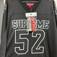 値下げしてます！Supreme Spiderweb Football Jersey "Black"新品未使用の画像