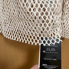 【新品】アイボリーメッシュ トップス Lの画像