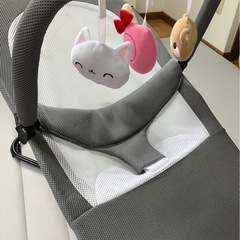 【美品】ベビーバウンサーES シルバーグレーの画像