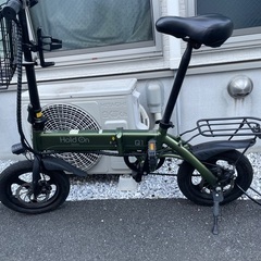 自転車　女性用　オリーブグリーン Hold On 電動アシスト自転車 オリーブグリーン