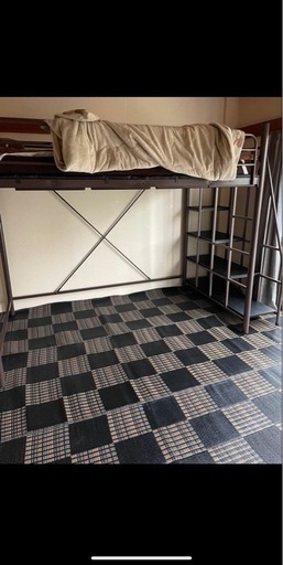 ロフトベッド ロウヤ セミダブルサイズ ダークブラウン 千葉県