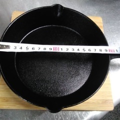 スキレット　19.5cm 鉄製　ゲタ付きの画像