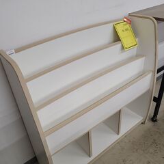 J9853　棚付き絵本ラック　ソフト素材キッズファニチャー　ホワ...