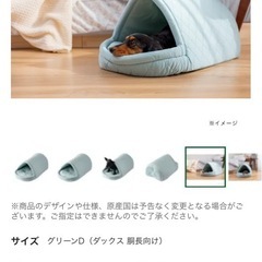 【美品】定価¥3,480-ひんやり犬用ドームベッド グリーンDの画像