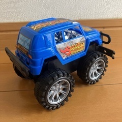 オフロードカー　ミニカー　バギー　四駆　Hot Wheels モンスタートラック　ブルー　黒の画像