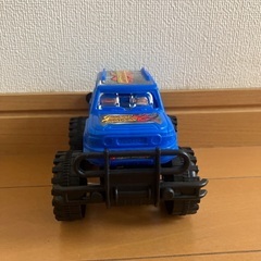 オフロードカー　ミニカー　バギー　四駆　Hot Wheels モンスタートラック　ブルー　黒の画像