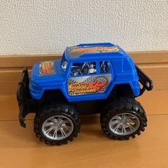 オフロードカー　ミニカー　バギー　四駆　Hot Wheels モンスタートラック　ブルー　黒の画像