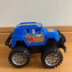 オフロードカー　ミニカー　バギー　四駆　Hot Wheels モンスタートラック　ブルー　黒の画像