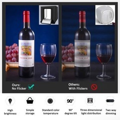 DUCLUS 撮影ボックス 60cm 撮影ブース 折りたたみ、Light Box 簡易 写真スタジオ 調光可能な120個のLEDライト、6色背景 大型商品撮影用キットの画像