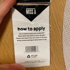 アメリカ土産　MISS A セーラームーン タトゥーシールの画像