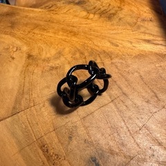 黒 チェーンリンク スタイル リング ring シェーヌダンクルの画像