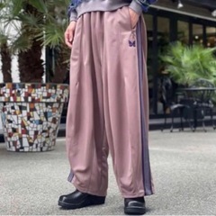 needles パープル　ピンク　グレー　スウェットパンツ