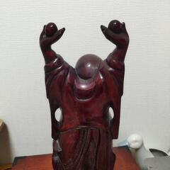 　木彫り　布袋尊師　縁起物　の画像