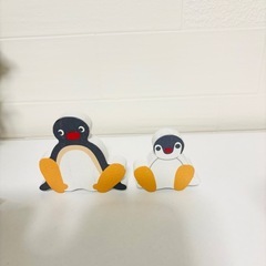 セリアの木製ピングーオブジェ2体