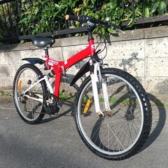 ★お届け可!!★ 26インチ 折りたたみ自転車 マウンテンバイク...