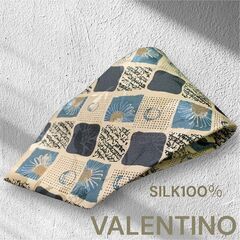 VALENTINO ヴァレンティノ シルク100% ネクタイ 花...
