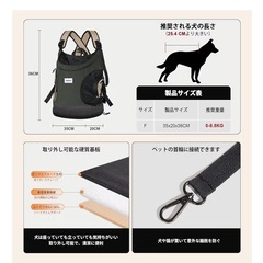 犬用 猫 キャリーバッグ 犬 抱っこ紐 前抱きペットの画像