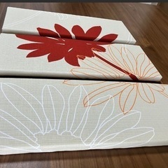 花柄ファブリックパネル 3枚セットの画像