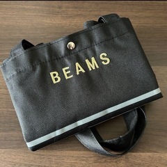 BEAMSストライプ柄エコバッグの画像