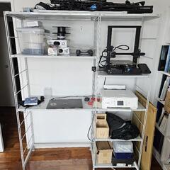 無印　スチールラック　デスク