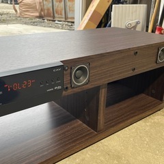 テレビボード　シアターラック　オーディオラック　ダークブラウン　３．１ｃｈ　ＣＡＶジャパン　スピーカーシステム　ＴＨＲＮ－１３０ＨＤの画像
