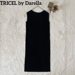 TRICEL by Darellaブラックリブプリーツノースリー...