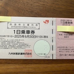 JR九州株主優待券　1日乗車券　