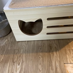 猫用　木製キャットハウス　白木　2個セット　ユーズド品の画像