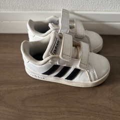 adidasファーストシューズ　白　13の画像