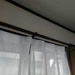 カーテンレール木目タイプの画像