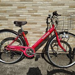 中古自転車 6段変速 27インチ LEDダイナモ 軽整備済み 防...