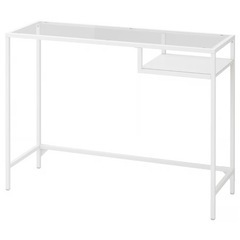IKEA ヴィットショー ガラステーブル 白 ホワイト 100×...
