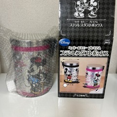 Disney ミッキー＆ミニー ステンレスダストボックス 　赤【...
