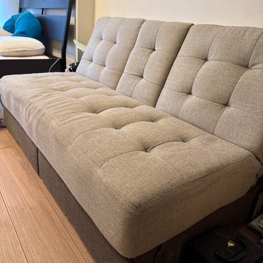 【引き出し収納付き】リクライニングソファ【3人掛け 】