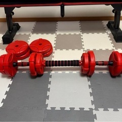 初心者にもオススメ！可変式ダンベル・トレーニングベンチセットの画像