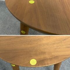 モデルルーム展示品 日進木工 靴べら付きスツール STEPSTEP サイドテーブル ウォールナット 玄関 天然木 飛騨家具 中古 店頭引取歓迎 R9691の画像